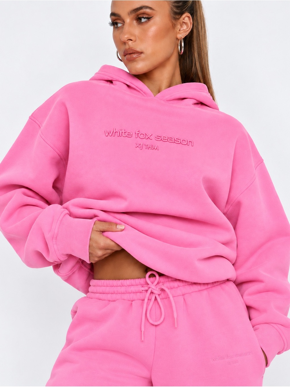 White Fox Candy Pink Oversized Hoodie NWT sold out in stores